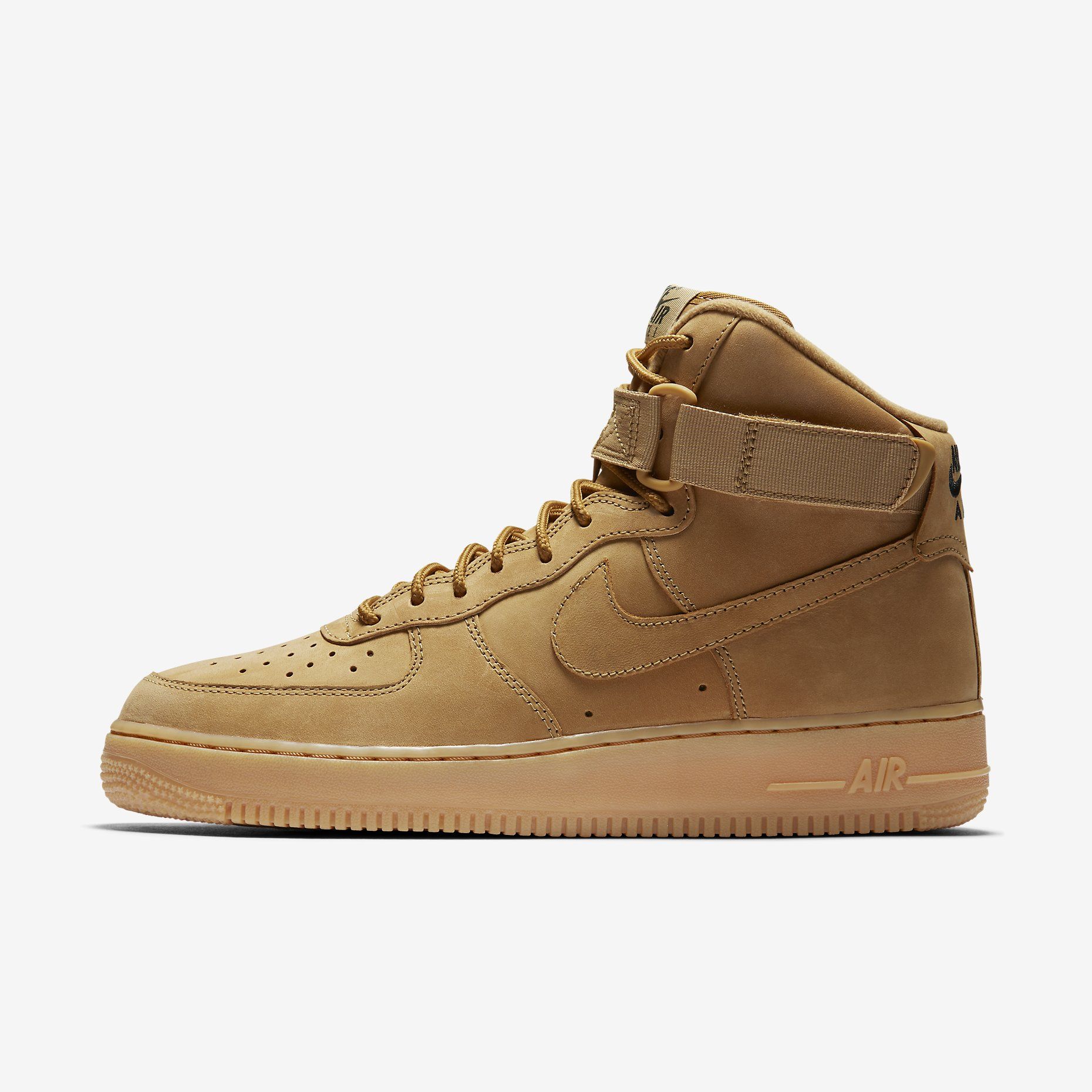 耐克nike air force 1 high'07 空军一号棕色小麦男子潮流板鞋882096