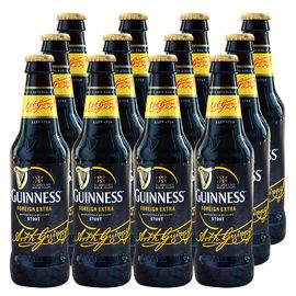 百威 爱尔兰进口健力士瓶装世涛黑啤酒guinness黑啤330ml*12瓶