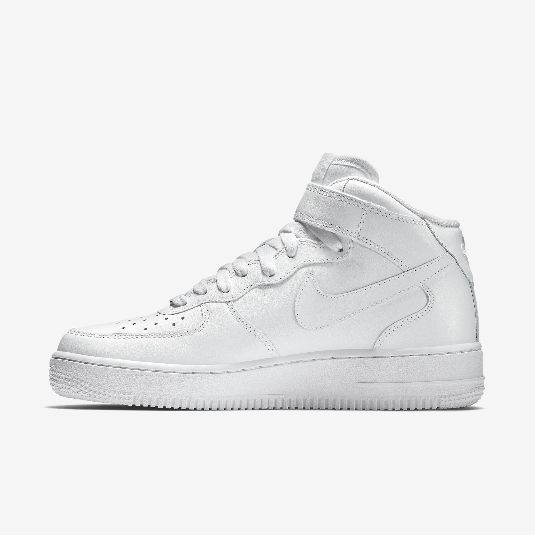 耐克nike air force 1 mid 07 全白男子中帮运动休闲板鞋 315123-111