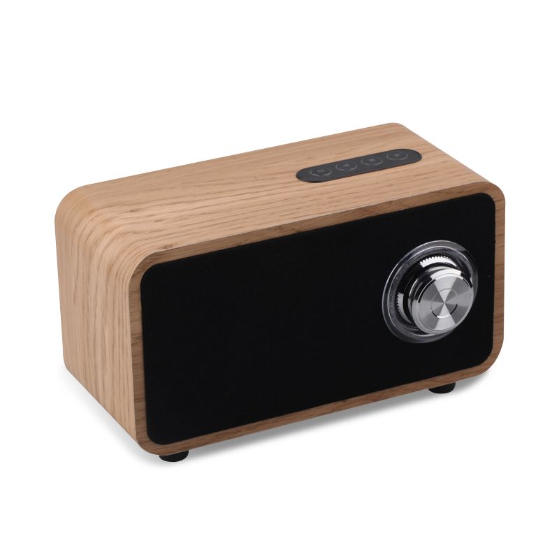 纽曼newmine mx06 复古旋钮开关木质无线便携立体声蓝牙音箱收音机