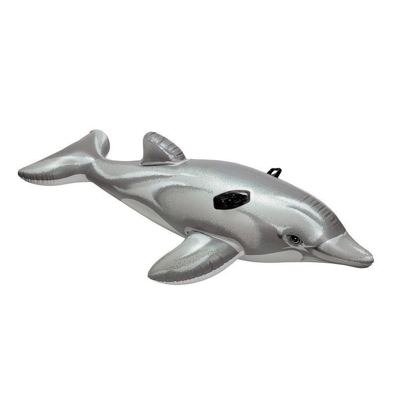 intex 大号海豚充气坐骑 水上玩具浮排浮圈 成人儿童坐骑