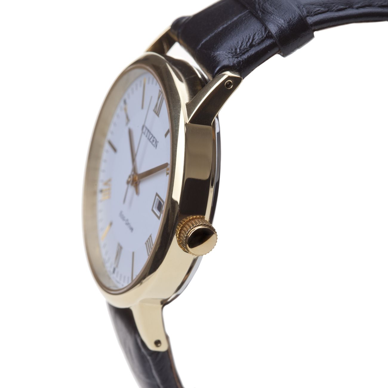 西铁城 (citizen)手表 光动能 皮表带情侣表男表 bm6772-05a