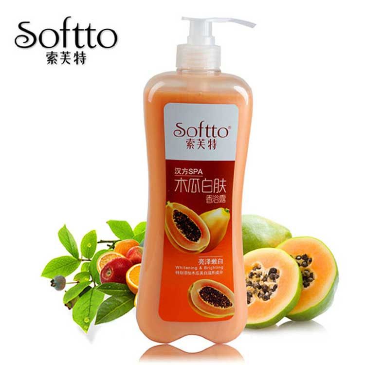 索芙特750g清爽去屑洗发露 索芙特1kg木瓜亮彩香浴露