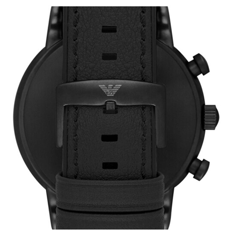 (emporio armani)手表皮制表带时尚休闲简约石英男士腕表ar1970