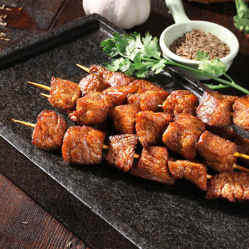 百草味 【牛肉串串100g】麻辣味牛肉粒手撕肉干休闲零食熟食小吃