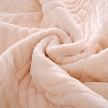 艾桐 毛毯 纯色休闲复合绒毯子