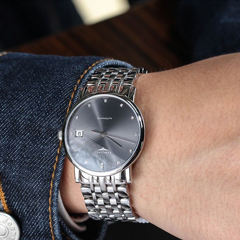 浪琴 男表博雅系列自动机械男士腕表商务瑞士手表意大利进口l4.809.4.