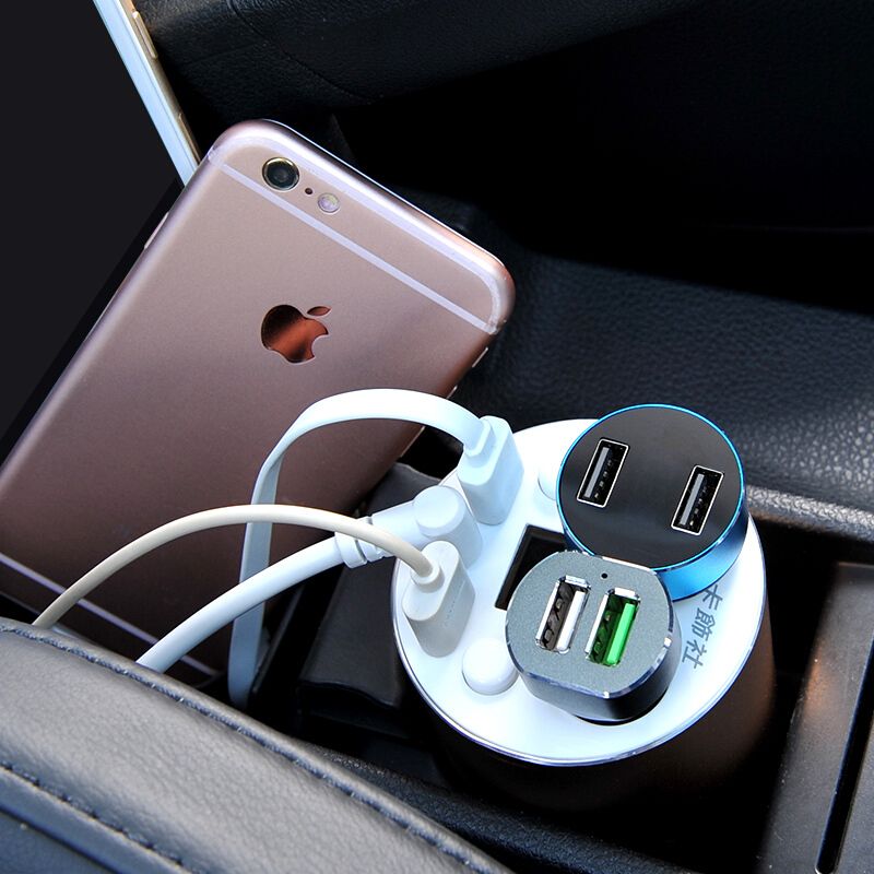 卡饰社 点烟器式usb接口 车用车载充电器车充电源 智能匹配电流检测