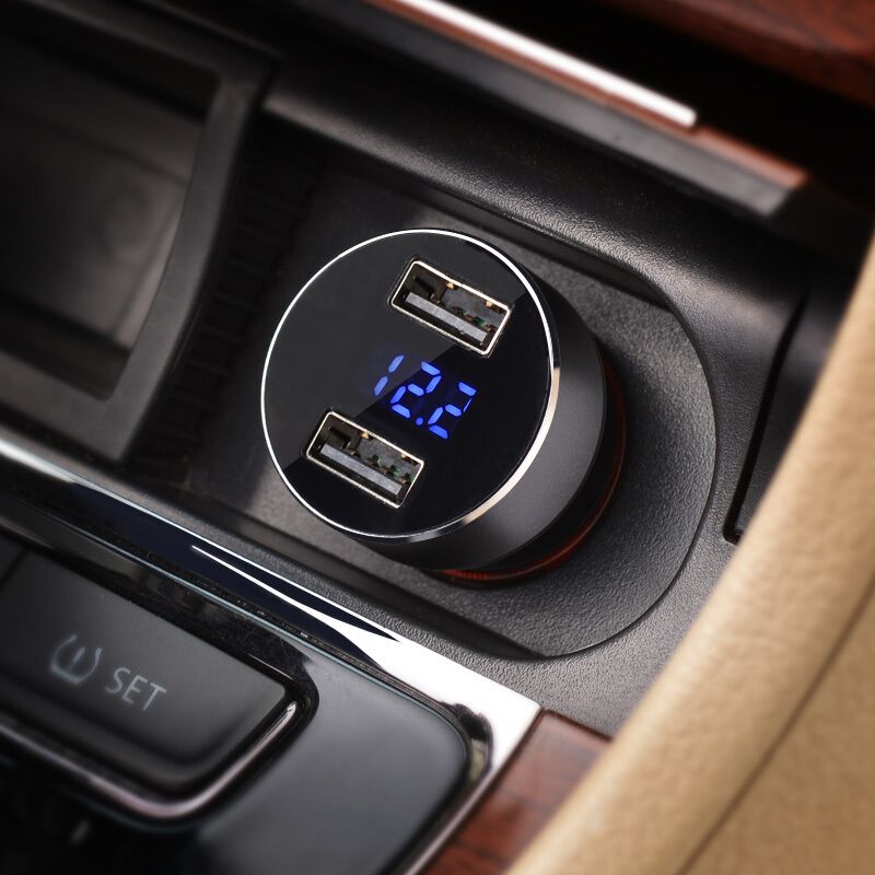 卡饰社 点烟器式usb接口 车用车载充电器车充电源 智能匹配电流检测