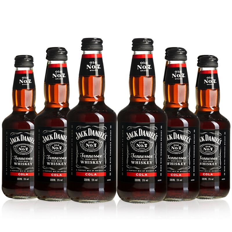 杰克丹尼 也买酒 威士忌 预调酒 可乐味 330ml*6瓶 组合装