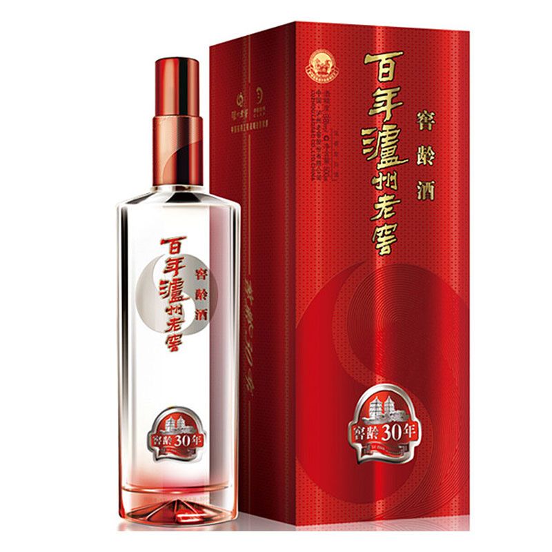 泸州老窖 百年窖龄 浓香型白酒 30年 38度 500ml*6 整箱装