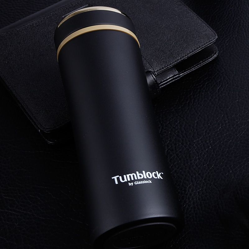 glasslock 保温杯304不锈钢水杯茶杯男女款情侣杯子gtl2203b 400ml