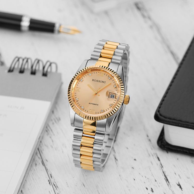 罗西尼(rossini) 雅尊商务系列 时尚机械男表 5303t06e