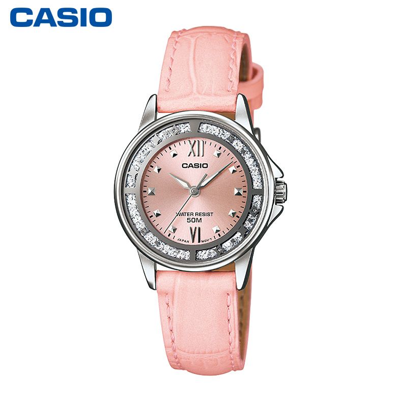 卡西欧 (casio)手表女表 钢带皮带石英表休闲表 ltp-1391l-4a