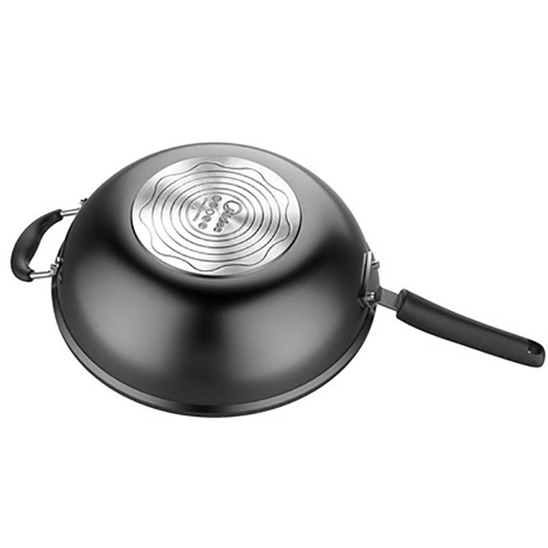 美的 炒锅 cl32k04不粘锅少油烟32cm电磁炉燃气通用炒菜锅平底锅具