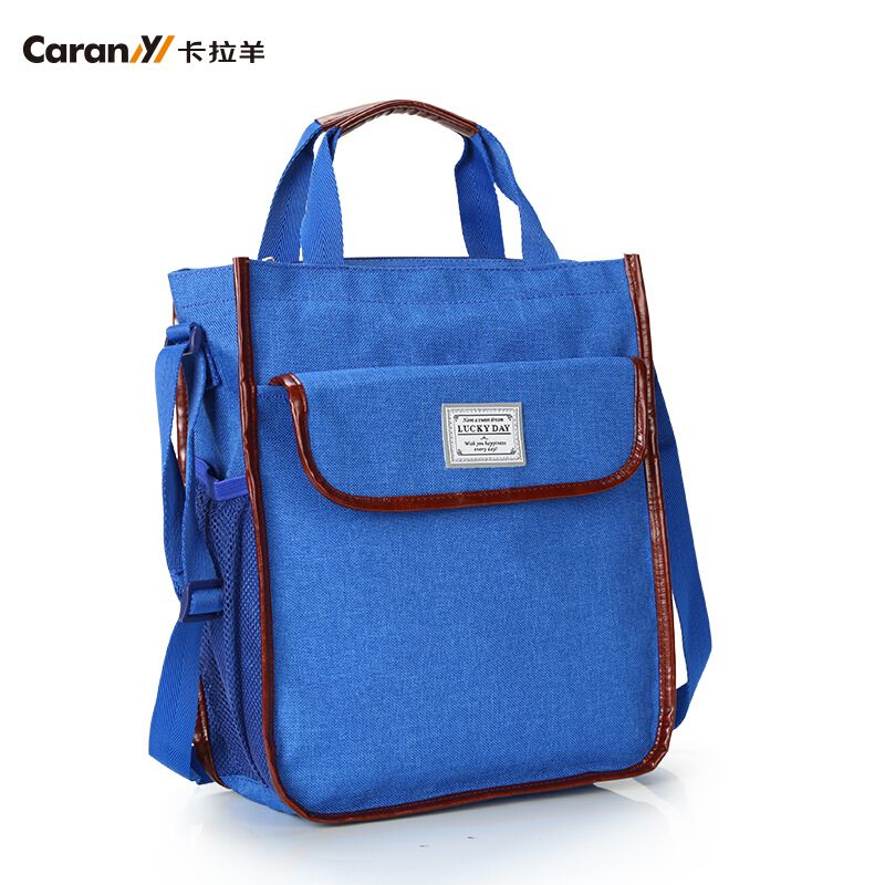 caran y 卡拉羊补习袋小学生手提袋拎书袋男女儿童美术袋学生补课包cx