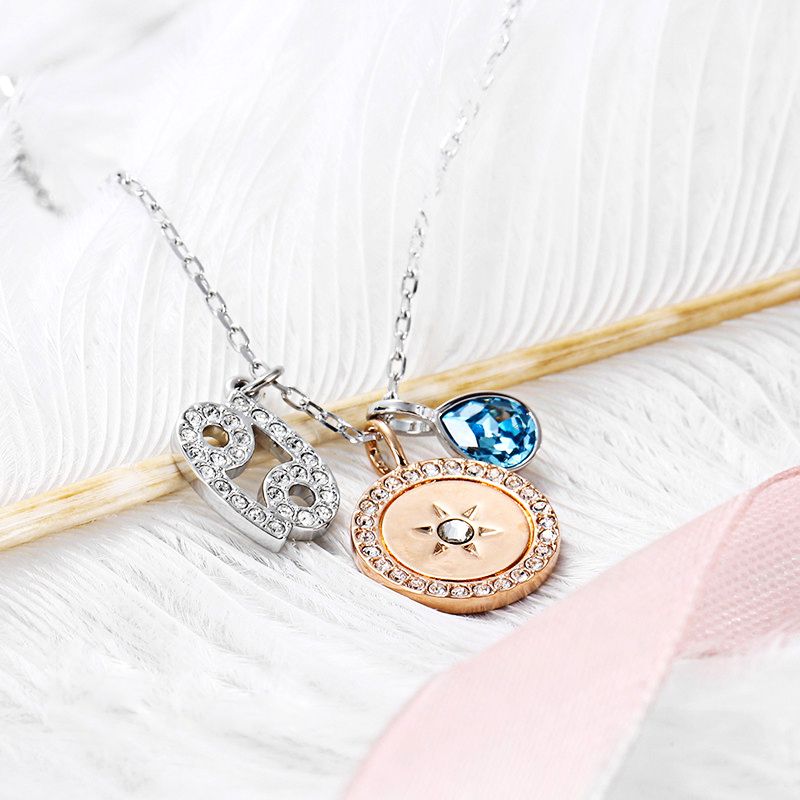 施华洛世奇 swarovski施华洛世奇巨蟹座吊坠锁骨项链5349215