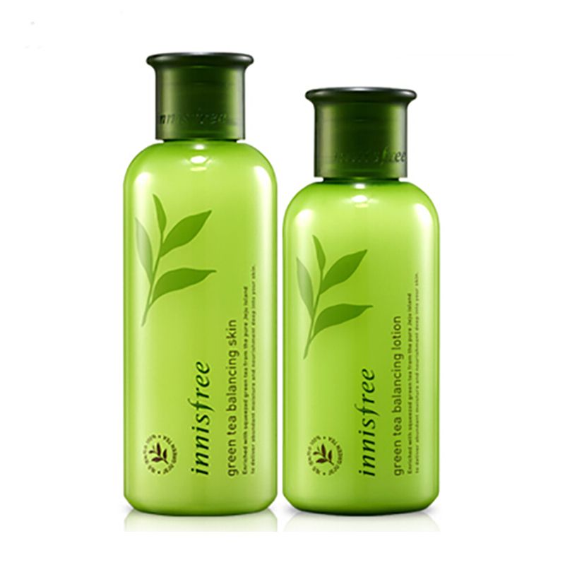 innisfree/悦诗风吟 精萃平衡绿茶水乳护肤套装(爽肤水200ml 乳液160
