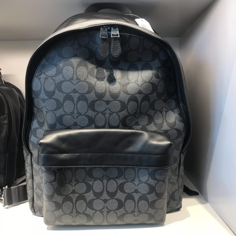 coach 【预售新款】蔻驰男包 皮质时尚休闲双肩包背包 35*44*15cm