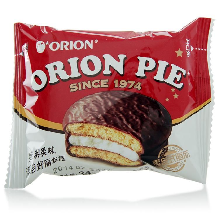 orion 好丽友 营养早餐点心零食 巧克力派2枚68g/盒
