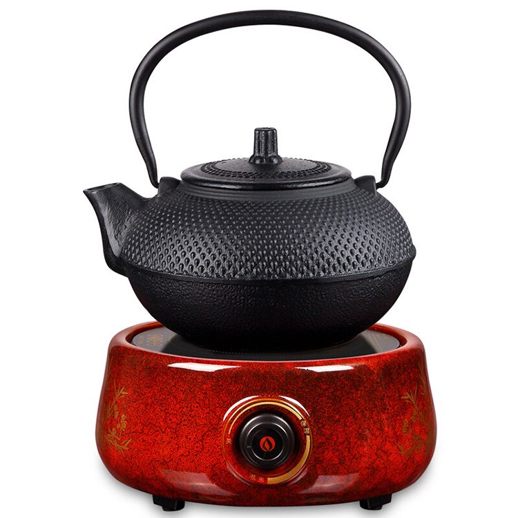 金灶 电陶炉煮水炉电茶炉 铸铁壶适用 电磁炉茶具 吉庆天红釉