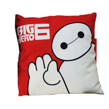 迪士尼 涤纶红色大白图案花园靠枕