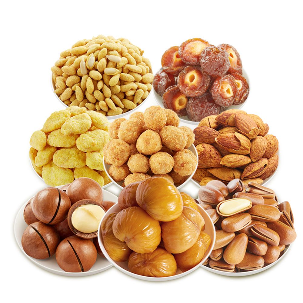 粒上皇 万岁大礼包a款1498g零食礼包炒货坚果特产年货礼盒8袋