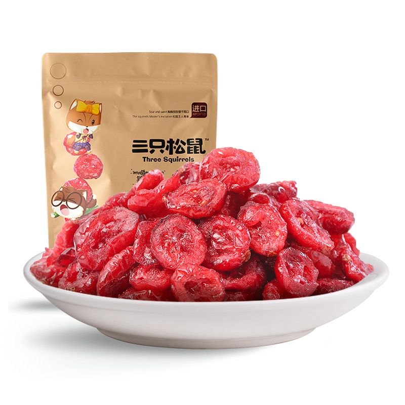 三只松鼠 蔓越莓干蜜饯果干休闲零食酸甜开胃红宝石果肉果脯100g/袋