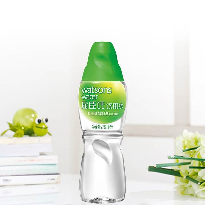 【易购】【苏宁易购超市】屈臣氏(watsons) 饮用水(蒸馏制法)280ml *