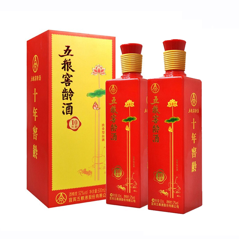 五粮液 股份 五粮窖龄酒 窖龄10浓香型 52度 500ml单瓶