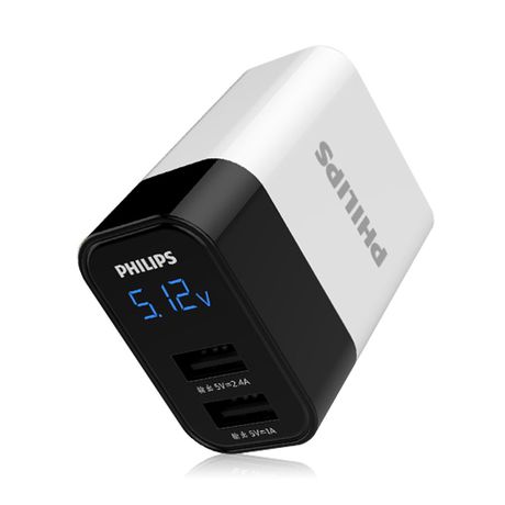 飞利浦 dlp4320n 苹果ipad充电器iphone7/8手机6s快充2a双usb插头华为