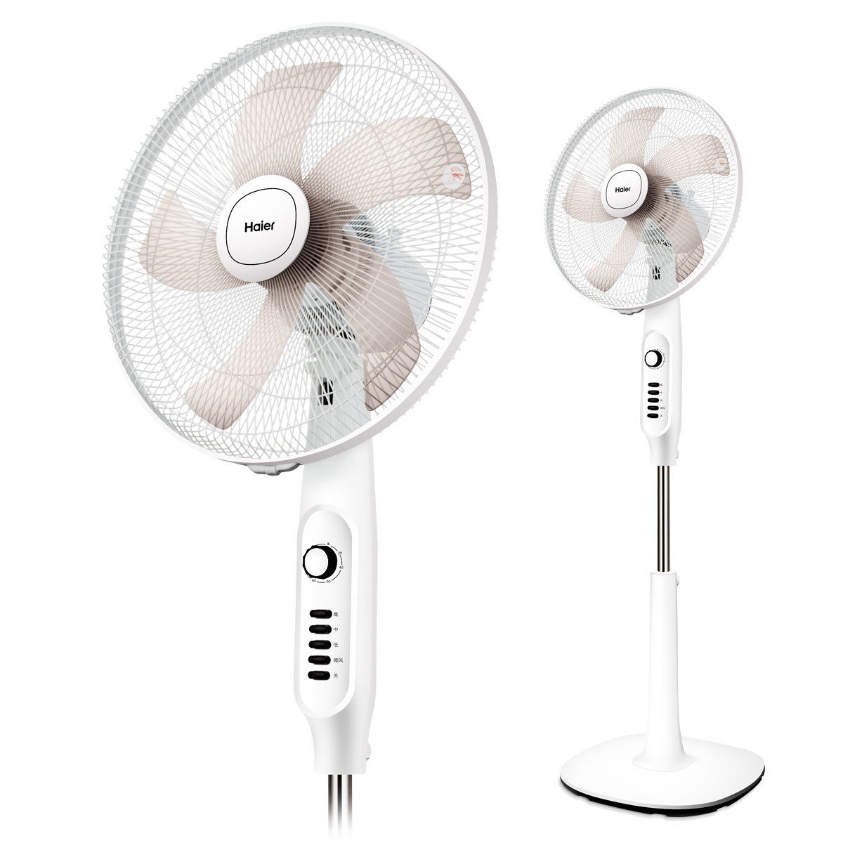 风扇 海尔fsj4072a四档风量安静旋钮定时落地扇电风扇