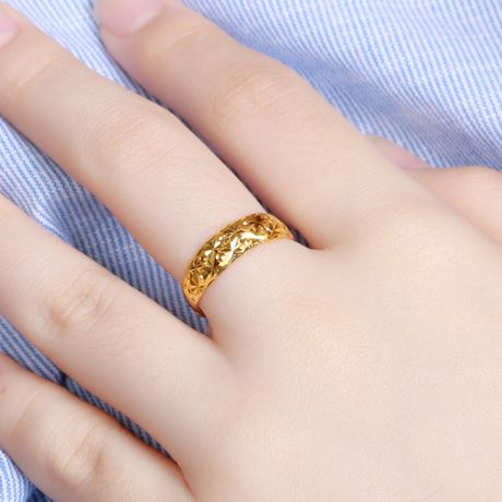 翠绿 满天星 黄金戒指足金999女款黄金指环活口戒指时尚经典款a