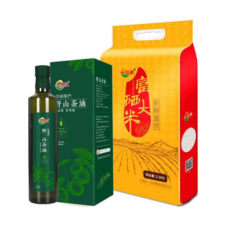 一江秋 茶油500ML+富硒米2.5KG