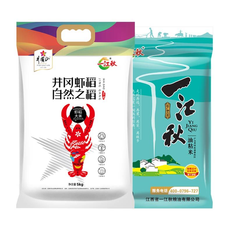 一江秋 井冈山虾稻5KG+油粘米5KG