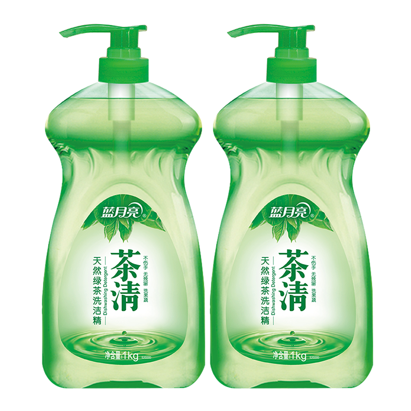 蓝月亮 茶清天然绿茶洗洁精1kg*2 80000650