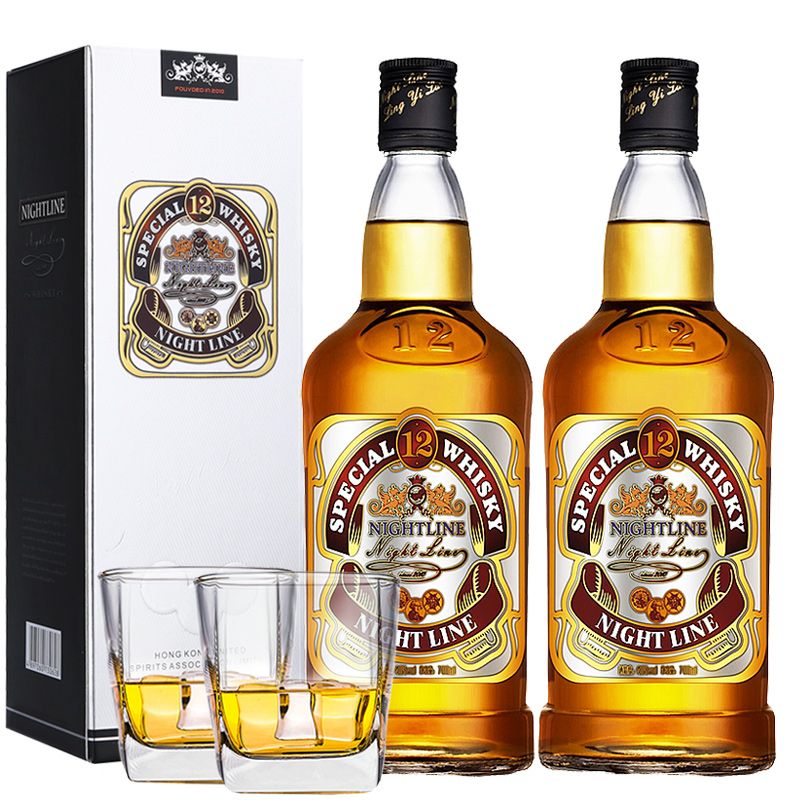 夜线/nightline12【买一赠一】 威士忌洋酒40度烈酒鸡尾酒基酒700ml单