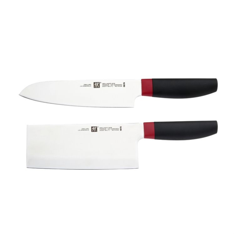 双立人 ZWILLING Now S系列刀具2件套菜刀用途刀不锈钢厨房刀具套装（红黑）ZW-K310 54380-002-722