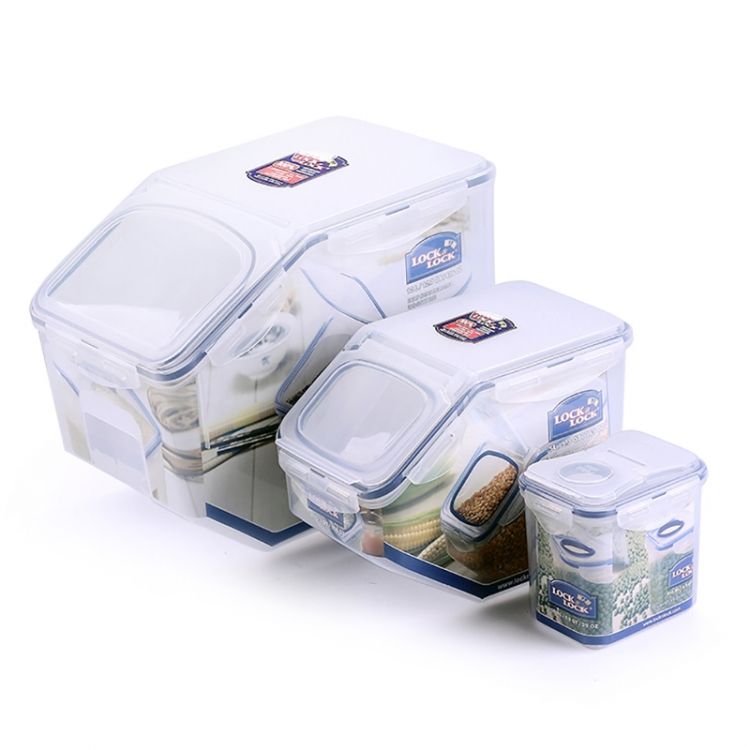 LOCK&LOCK 乐扣乐扣保鲜桶4件套干粮存储盒（12L+5L+850ml+量杯）HPL510S1FU