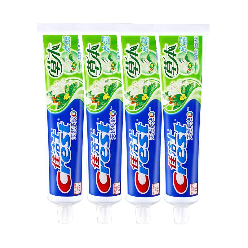 佳洁士 草本水晶牙膏（清爽薄荷香型）90gx4（四支）（新旧包装随机发货）