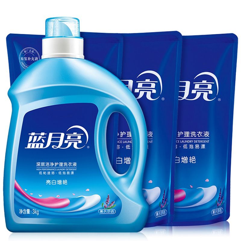 蓝月亮 洗衣液12斤套装 3kg*1瓶 加1kg*3袋 薰衣草香 瓶装袋装80001885