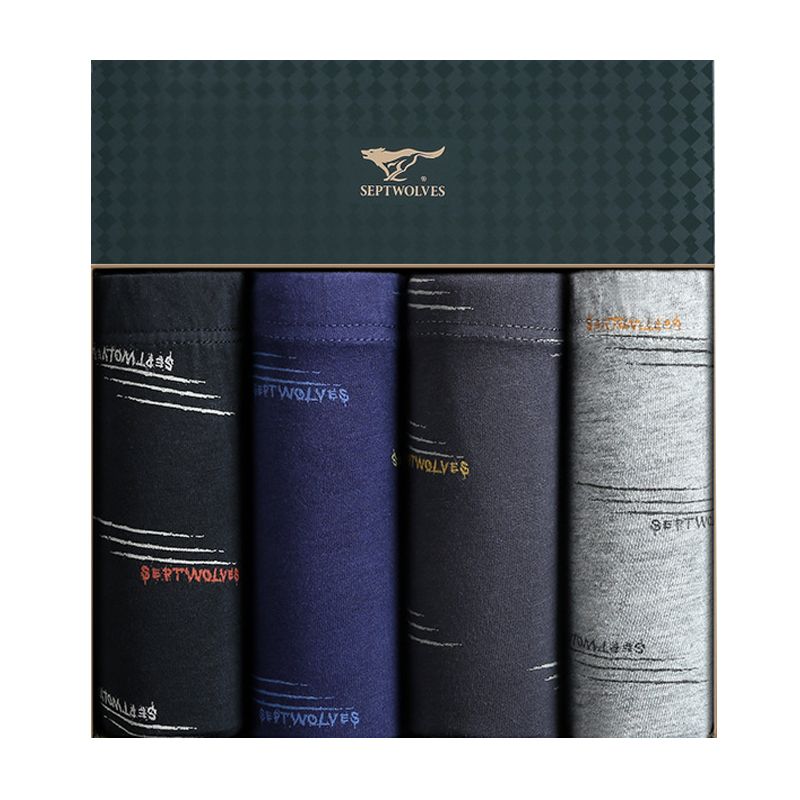 七匹狼 septwolves七匹狼 内裤 男士冚头印花平角裤 07909/97956-4