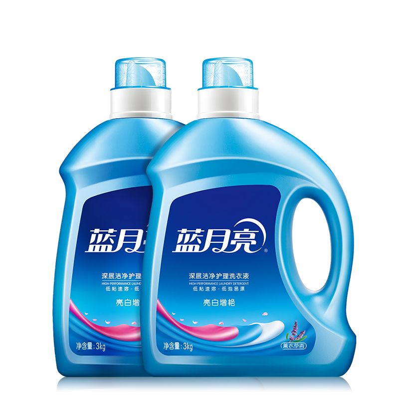 蓝月亮 洗衣液12斤 亮白增艳深层洁净薰衣草香3kg*2组合套装