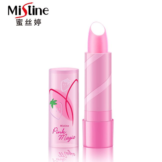 MISTINE/蜜丝婷 玩色润唇膏-草莓味(大草莓） 3.7g变色唇膏滋润保湿 泰国进口 淡化唇纹 ENJOY LIFE