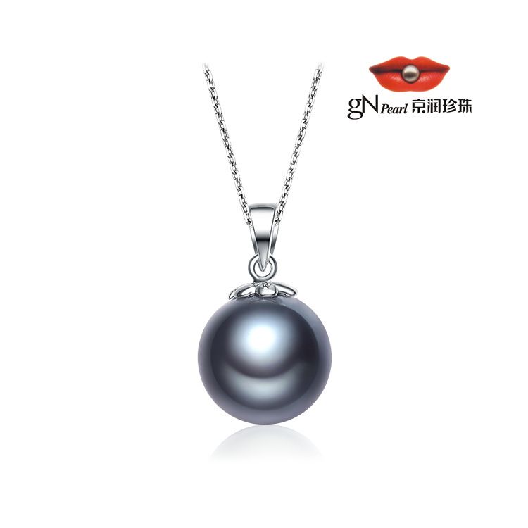 gN pearl/京润珍珠 梦想 10-10.5mmG18K金大溪地海水珍珠吊坠 微瑕 正圆