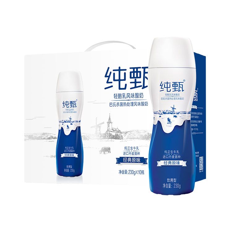 蒙牛 纯甄高端轻酪乳风味酸奶  230g×10瓶【新鲜日期】【新人礼包】