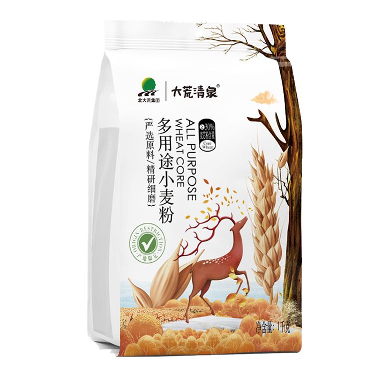 北大荒 大荒清泉多用途小麦粉1kg 包子饺子馒头饼手擀面通用面粉支持积分兑换