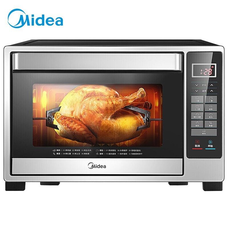 美的 32升 家用多功能电烤箱 专业烘焙 智能菜单触控调温 搪瓷内胆