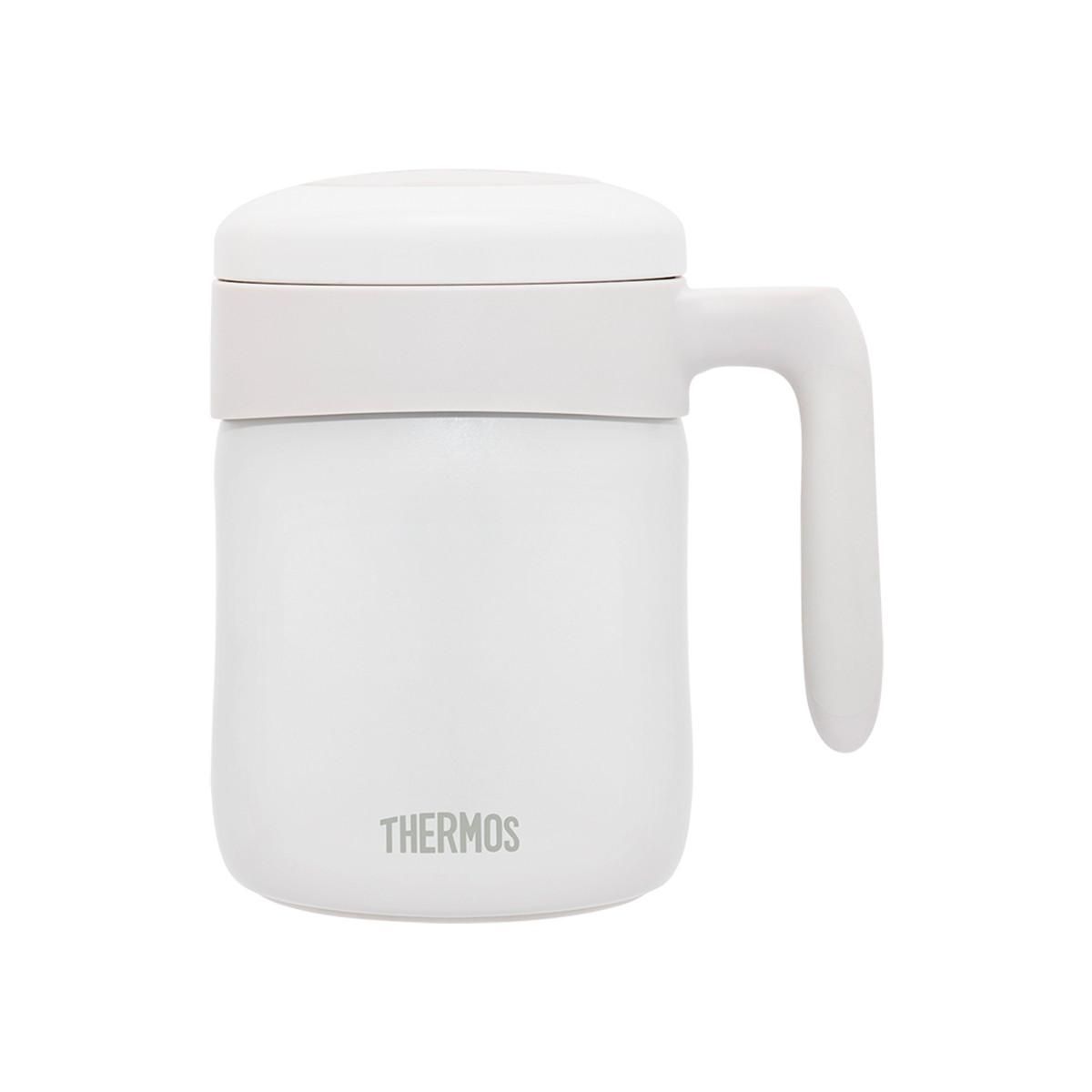 膳魔师 520ml不锈钢办公大容量带手柄保温保冷水杯TCMM-520 白色520ml 白色