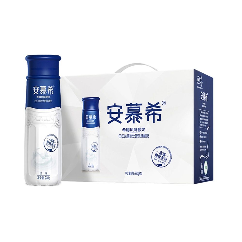 伊利 安慕希 高端畅饮原味酸奶 230g*10瓶 （常温款）整箱礼盒装酸牛奶